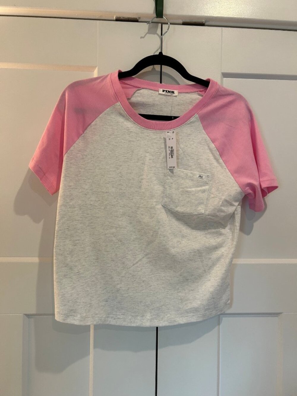 PINK Baseball Style T Shirt